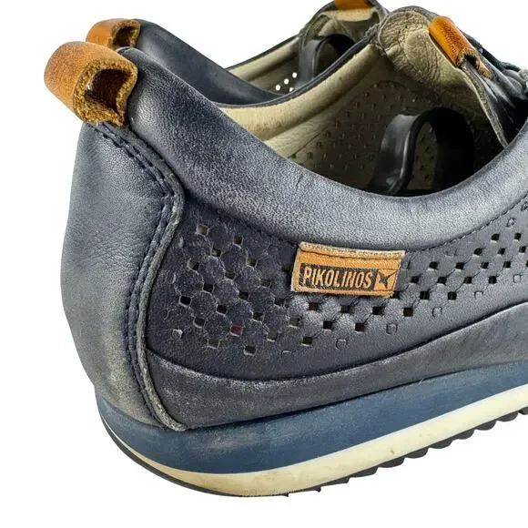 Pikolinos Liverpool Men’s Size 41 (US‎ 8) Navy Blue Leather Slip-On Sneakers - Picture 3 of 11